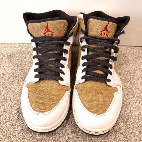 Nike Air Jordan 1 Retro Fathers Day Tweed 2008 Size 10.5 White 325514-101 - Picture 10 of 10